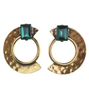 VINTAGE ETHNIC ALLOY BIG DANGLE EARRINGS